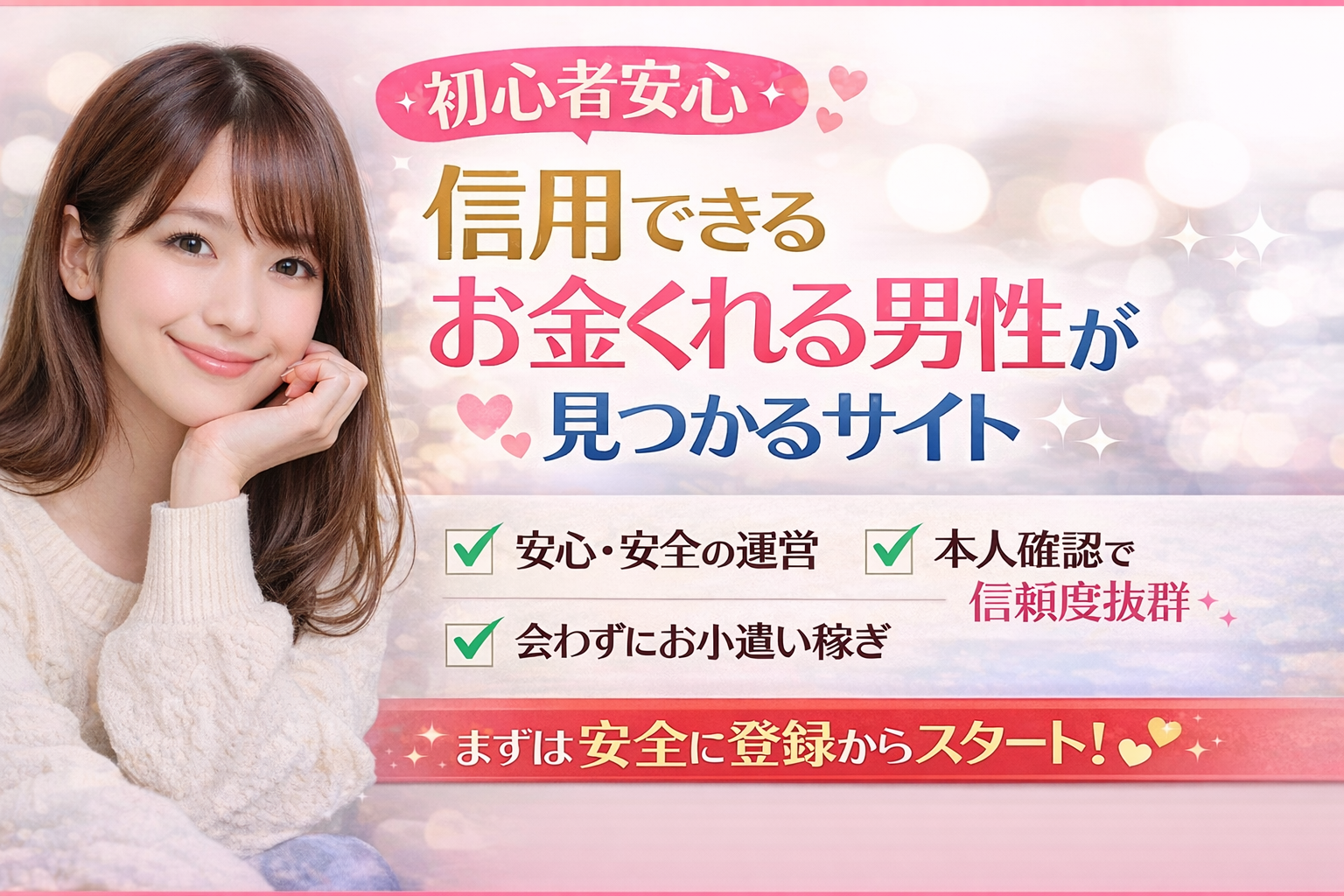 初心者安心｜信用できるお金くれる男性が見つかるサイト